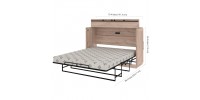 Queen Cabinet Bed with Mattress 26194-000009