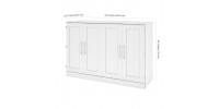 Queen Cabinet Bed with Mattress 26194-000017