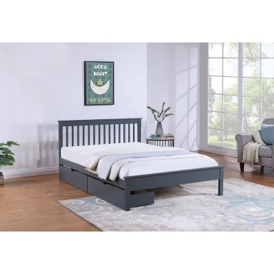 Twin Bed with storage drawers IF-415-G (Grey)
