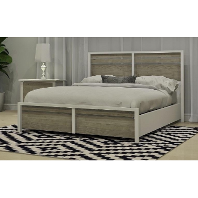 5790 King Bed (White/Greyness)