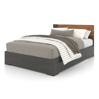 6484 Full Bed (White/Walnut)
