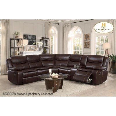 Bastrop Reclining Sectional (Brown) 8230