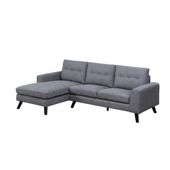 Sofa with left lounge chair Evelyn 99947GRY (Dark Grey)