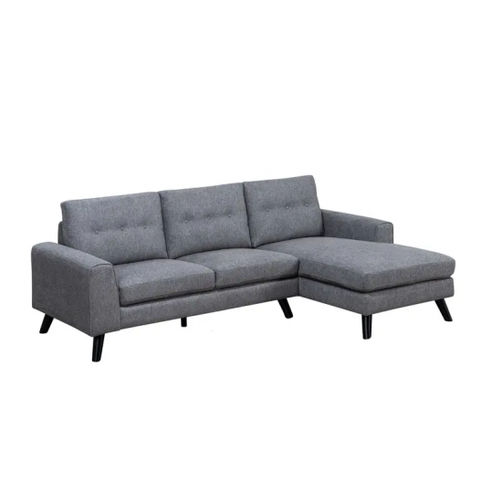 Sofa with right lounge chair Evelyn 99947GRY (Dark Grey)
