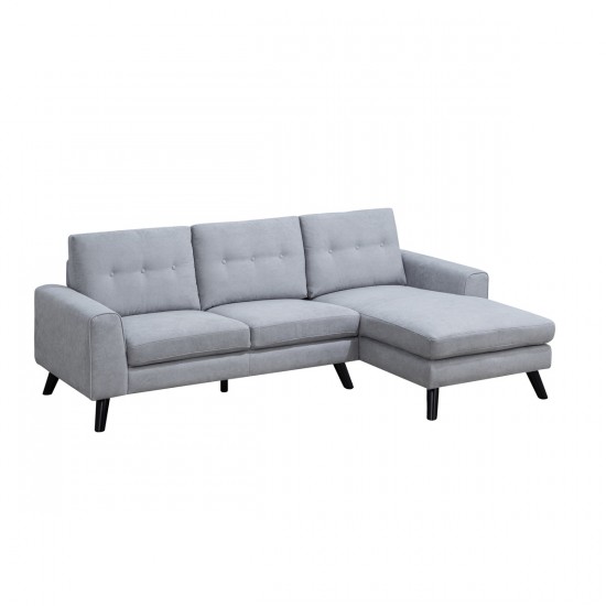 Sofa with right lounge chair Evelyn 99947LGY (Grey)