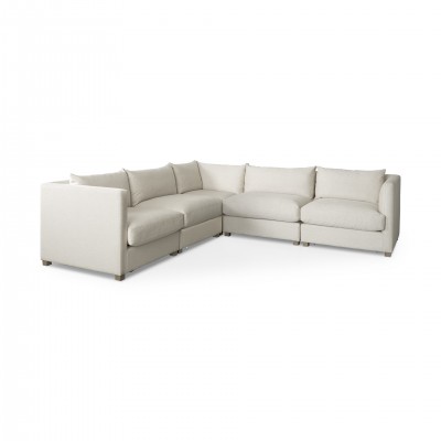 Sofa Sectional 5pcs. Valence 69566-G (Cream)
