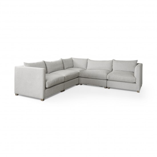 Sofa Sectional 5pcs. Valence 69567-G (Light gray)