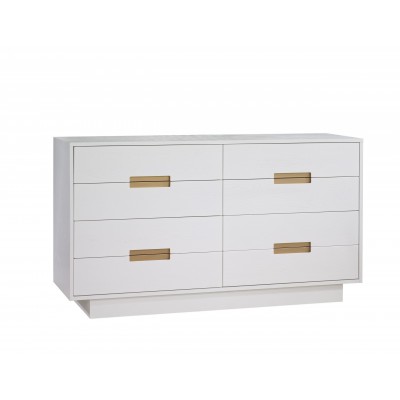 Como 8-Drawer 52'' Double Dresser 14036 (White)