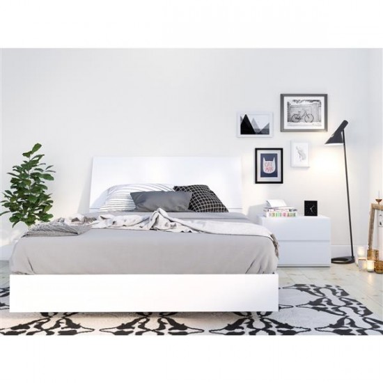 Paris Full Size Bed 3pcs (White) 400784