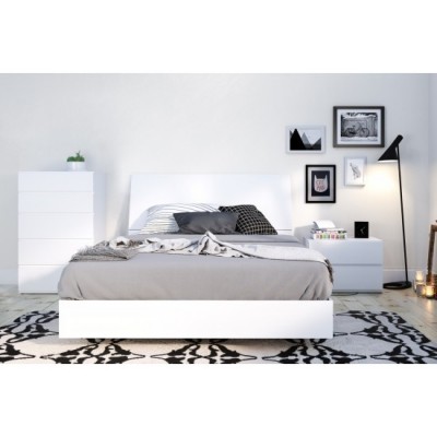 Paris Queen Size Bedroom Set 4pcs (White) 400789
