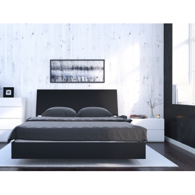 Orca Queen Size Bedroom Set 3pcs (Black/White) 400822
