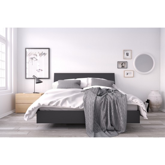 Karla Full Size Bedroom Set 3pcs (Natural Maple/Black) 400847