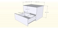 Denali Queen Size Bedroom Set 4pcs (White/Walnut) 400871