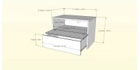 Denali Queen Size Bedroom Set 5pcs (White/Walnut) 400873