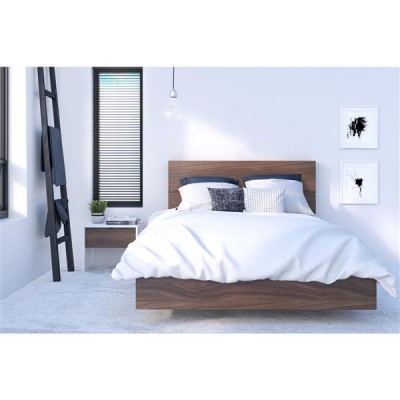 Identi-T Full Size Bedroom Set 3pcs (White/Walnut) 400886