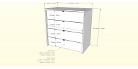 Identi-T Full Size Bedroom Set 4pcs (White/Walnut) 400887