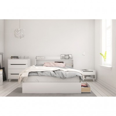 Aura Queen Size Bedroom Set 4pcs 400942 (White)