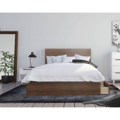 Boreal Full Size Bedroom Set 3pcs 402098 (White/Walnut)