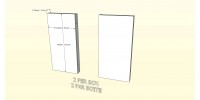 Boreal Full Size Bedroom Set 4pcs 402099 (White/Walnut)