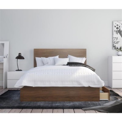 Hera Full Size Bedroom Set 3pcs 402104 (White/Walnut)