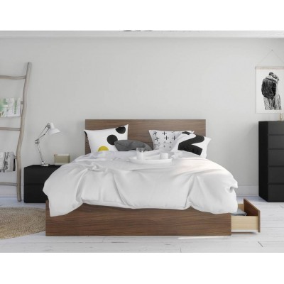 Juno Queen Size Bedroom Set 3pcs 402115 (Black/Walnut)