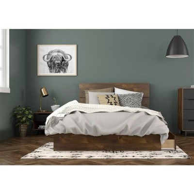 Oscuro Full Size Bedroom Set 3pcs 402140 (Truffle/Black)