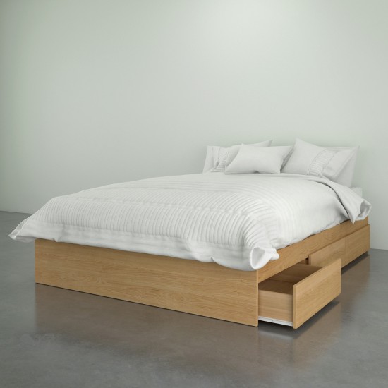 Full 3-Drawer Mates Bed 375405 (Natural Maple)