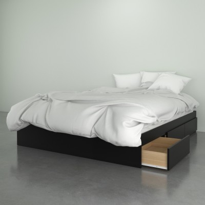 Queen 3-Drawer Mates Bed 376006 (Black)