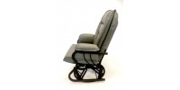 Chaise bercante, pivotante et inclinable #364 avec coussin C-21 (Cuir)