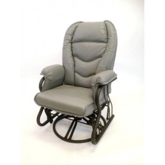 Chaise bercante, pivotante et inclinable #364 avec coussin C-21 (Cuir Combo)