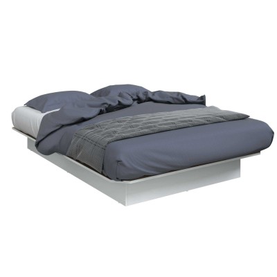 Full platform bed 54"-8"H (White)