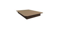 Full platform bed 54"-8"H (Chocolate)