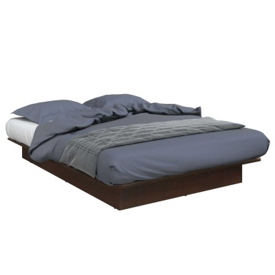 Queen platform bed 60"-8"H (Chocolate)