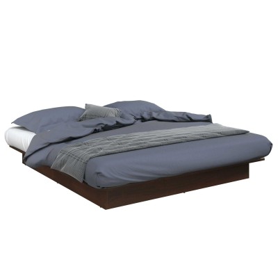 King platform bed 80"-8"H (Chocolate)