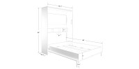 Edward Retractable Full Bed (White) C2811.91.AK