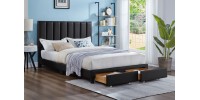 Full Bed T2120 with storage (Black)
