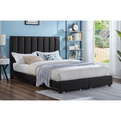 Queen Bed T2120 with storage (Black)