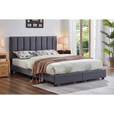 King Bed T2120 with storage (Grey)