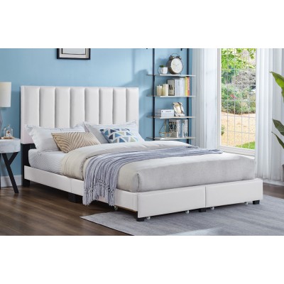 King Bed T2120 with storage (White)
