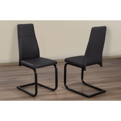 Dining Chair T210BB (Black/Black)