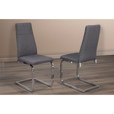 Dining Chair T210GC (Grey/Chrome)