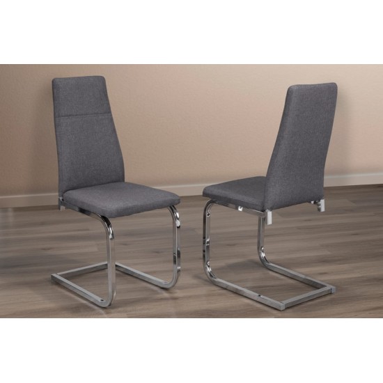Dining Chair T210GC (Grey/Chrome)