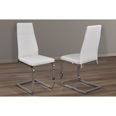 Dining Chair T210WC (White/Chrome)