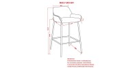 Baily Counter Stool 203-541GRY